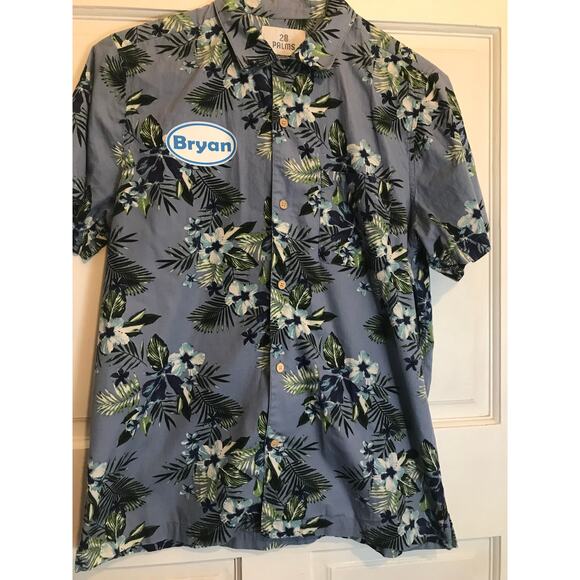 28 PALMS owling Shirt Men's XL Short Sleeved 100% Cotton - Picture 2 of 10
